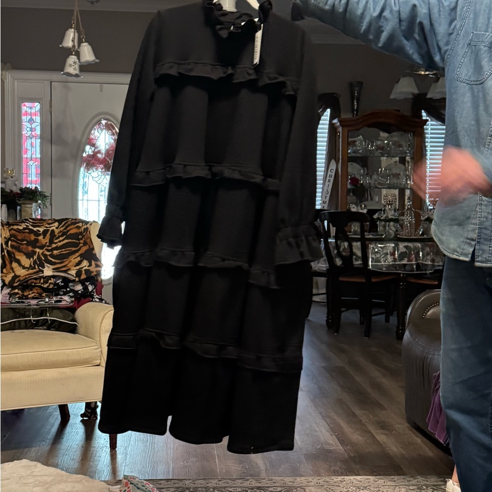 Lauren Black Long Sleeve Women's Dress - Picture 4 of 10